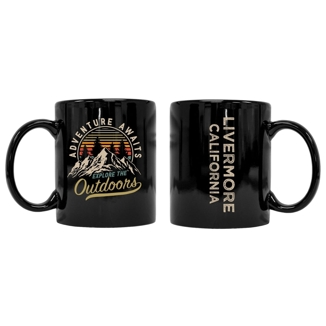 Livermore California Souvenir Adventure Awaits 8 oz Coffee Mug 2-Pack Image 1