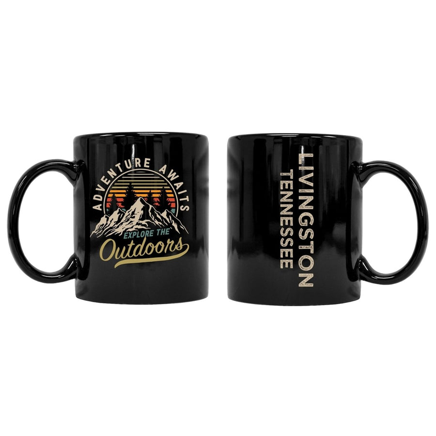 Livingston Tennessee Souvenir Adventure Awaits 8 oz Coffee Mug 2-Pack Image 1