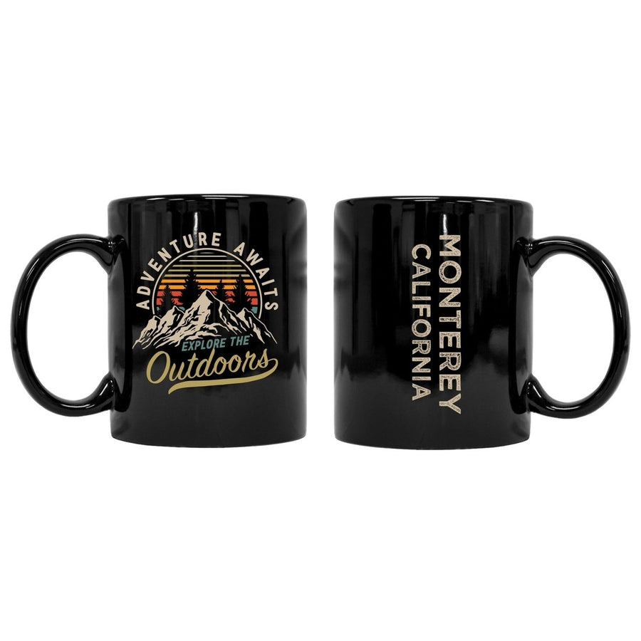 Monterey California Souvenir Adventure Awaits 8 oz Coffee Mug 2-Pack Image 1