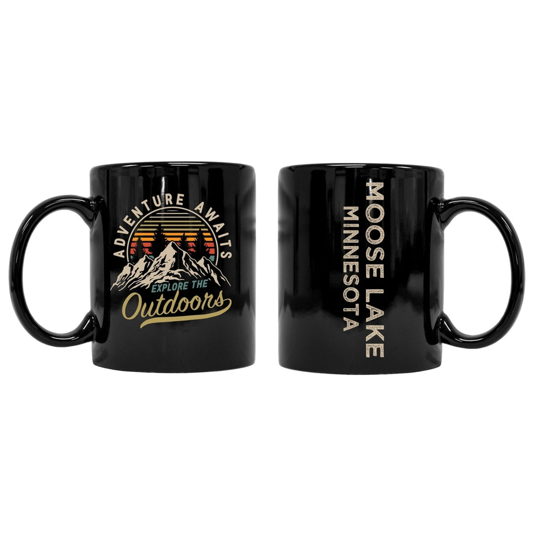 Moose Lake Minnesota Souvenir Adventure Awaits 8 oz Coffee Mug 2-Pack Image 1