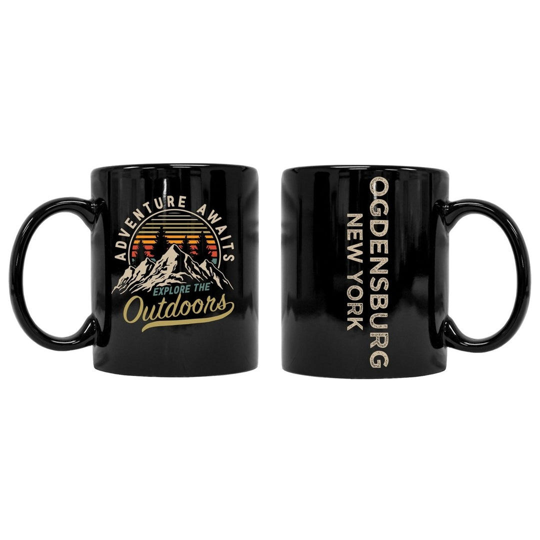 Ogdensburg York Souvenir Adventure Awaits 8 oz Coffee Mug 2-Pack Image 1