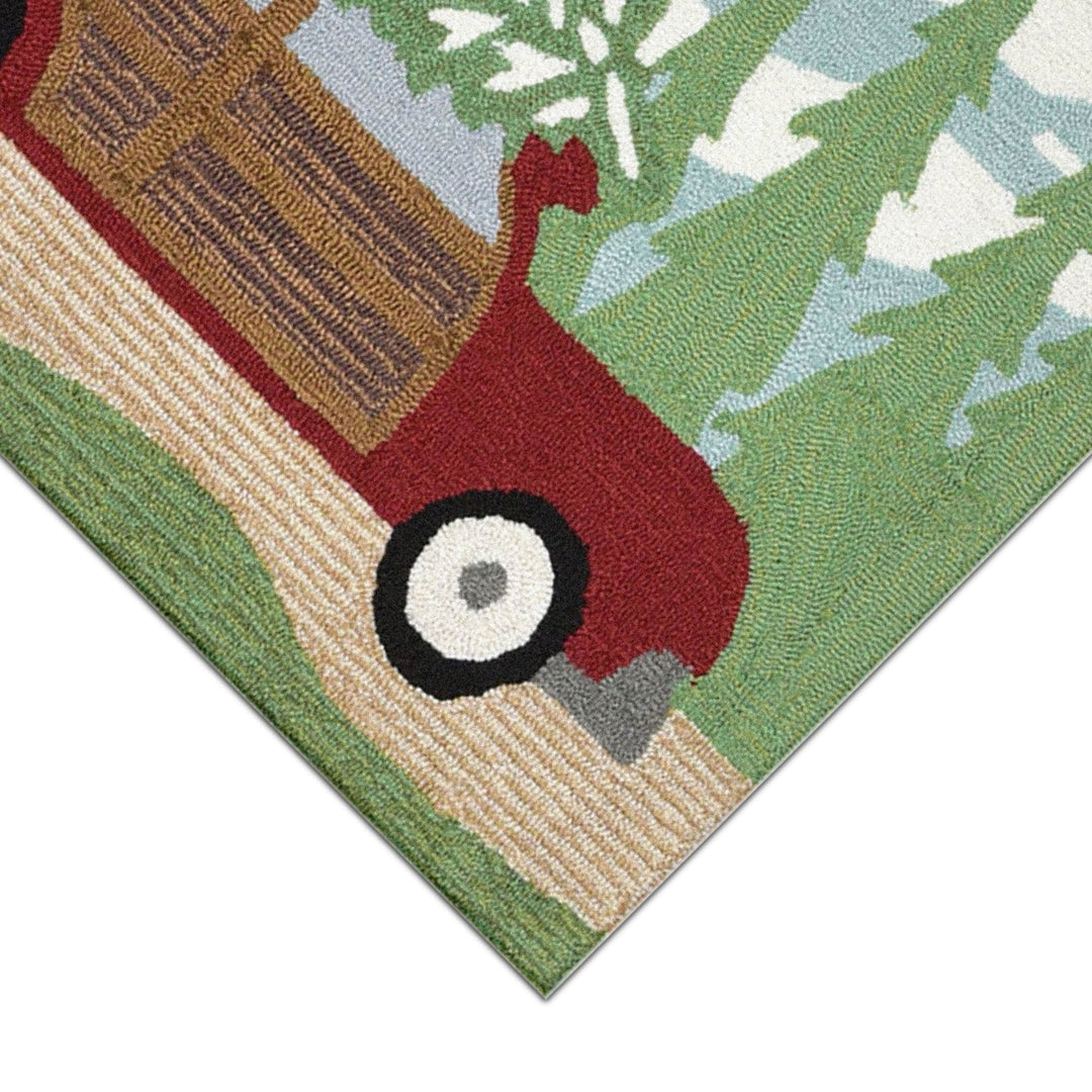 Liora Manne Indoor Outdoor Area Rug Pine Woody Wonderland Weather Resistant 5x8 Image 6