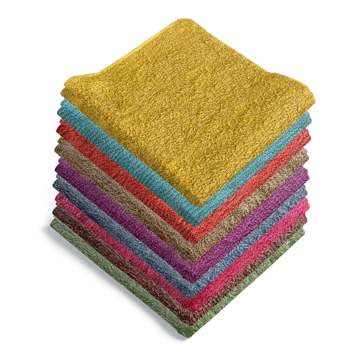 100% Cotton Dish Cloths Multi-Pack 12x12 Absorbent Kitchen Towels Variety Colors Image 2