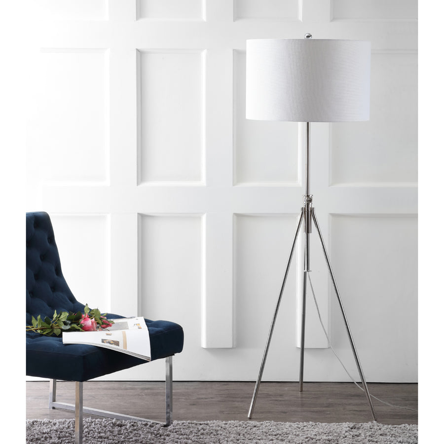 SAFAVIEH Cipriana Floor Lamp  Silver / White Image 1