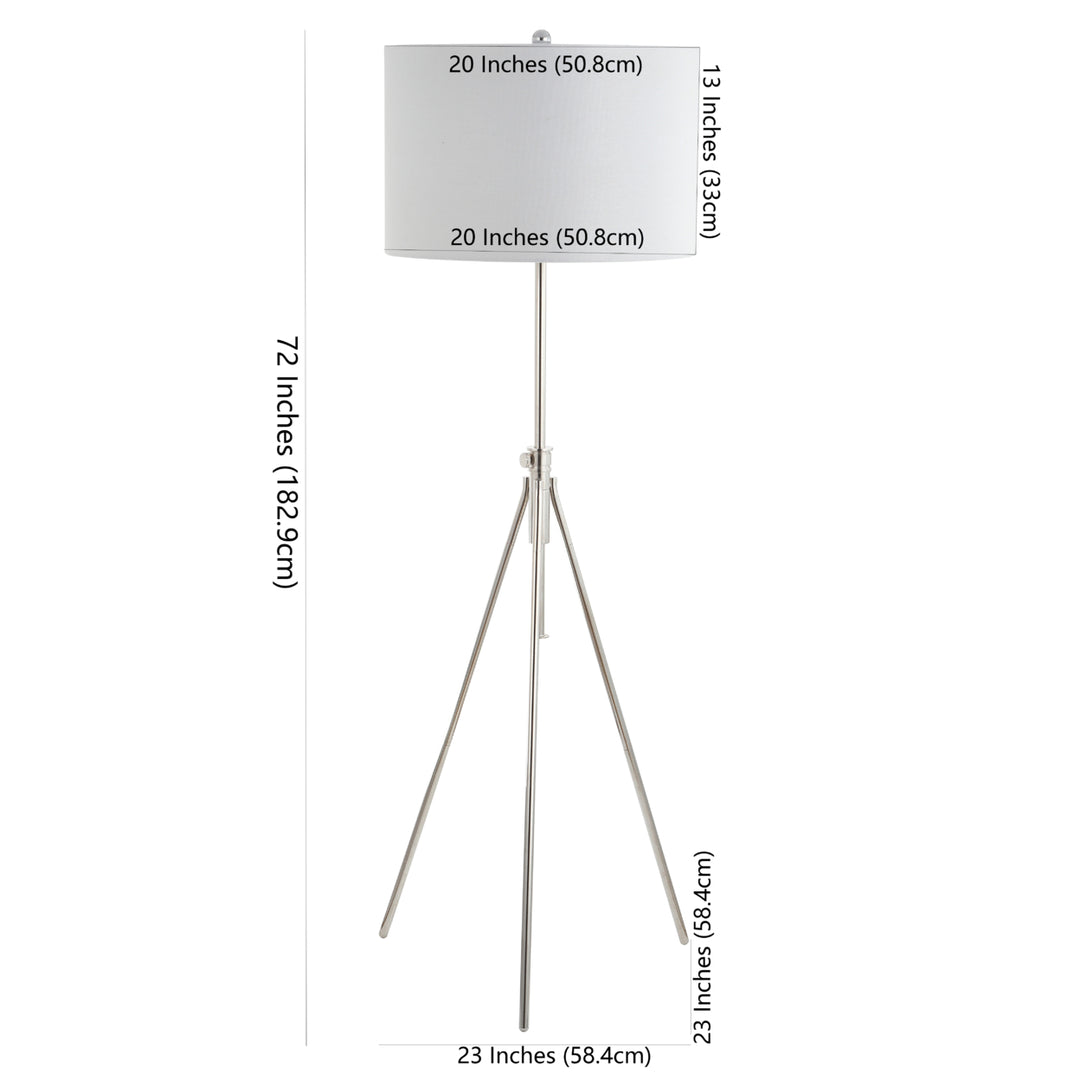 SAFAVIEH Cipriana Floor Lamp  Silver / White Image 4