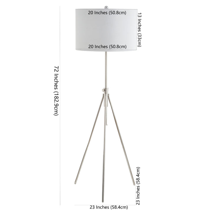 SAFAVIEH Cipriana Floor Lamp  Silver / White Image 4