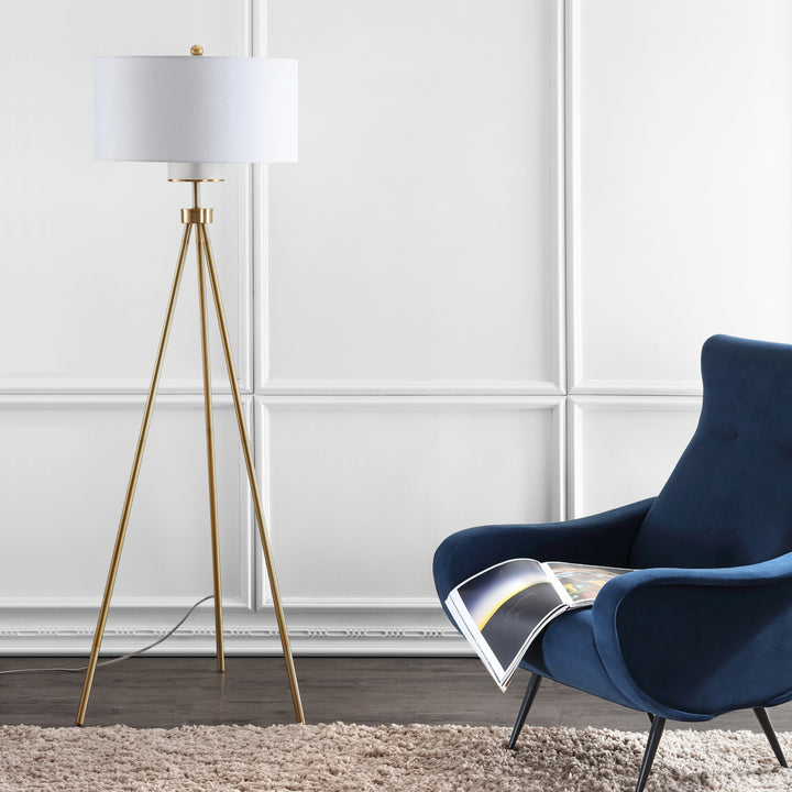 SAFAVIEH Enrica Floor Lamp  Brass Image 1