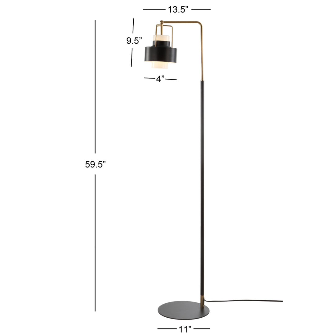 SAFAVIEH Brendon Floor Lamp  Black / Brass Image 4