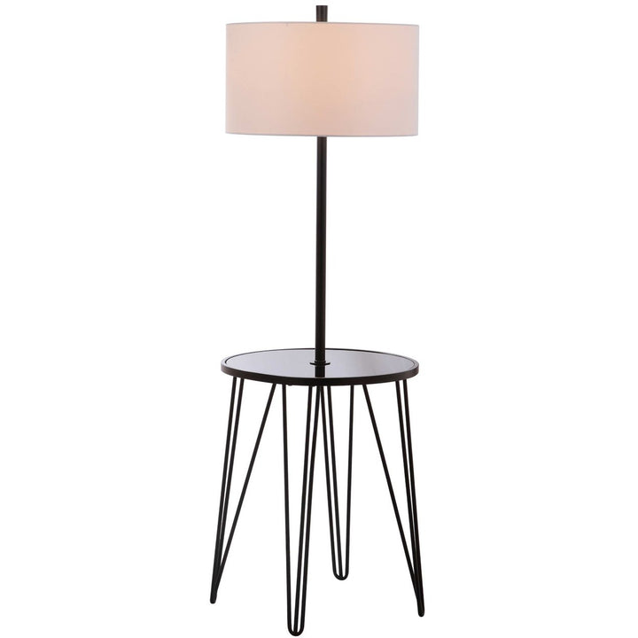 SAFAVIEH Ciro Floor Lamp Side Table  Black / White Image 3