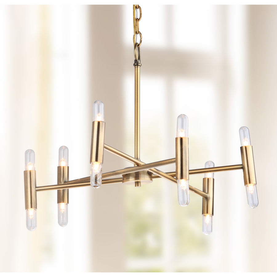 SAFAVIEH Gale 12 Light 22" Chandelier  Gold Image 1