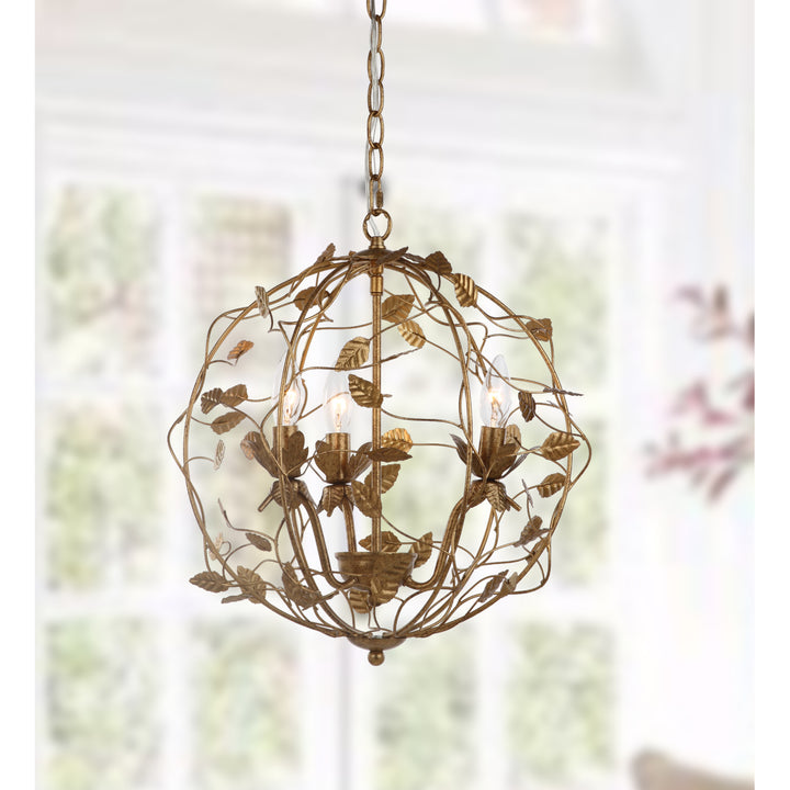 SAFAVIEH Austen 3 Light 17" Chandelier  Gold Image 1