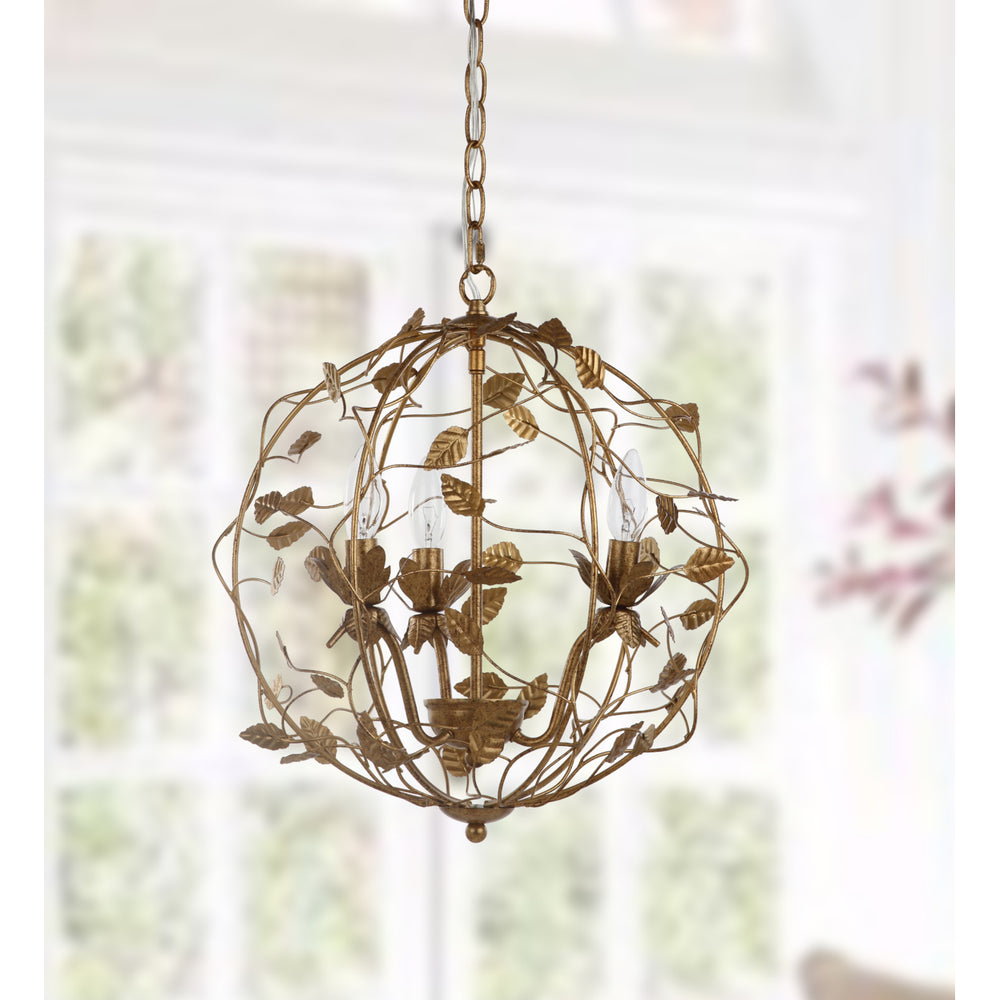 SAFAVIEH Austen 3 Light 17" Chandelier  Gold Image 2