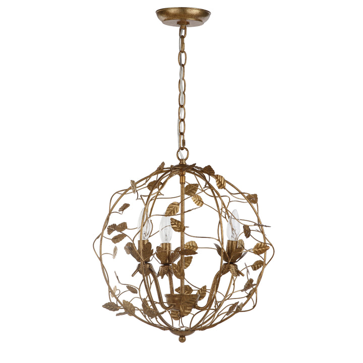 SAFAVIEH Austen 3 Light 17" Chandelier  Gold Image 3