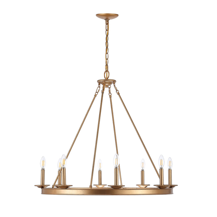 SAFAVIEH Fauna 8 Light 34" Chandelier  Gold Image 2