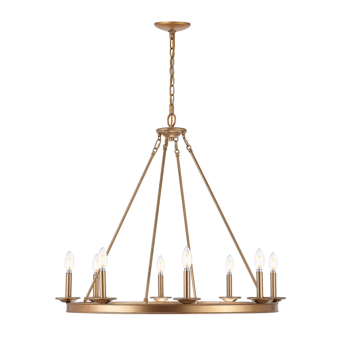 SAFAVIEH Fauna 8 Light 34" Chandelier  Gold Image 3