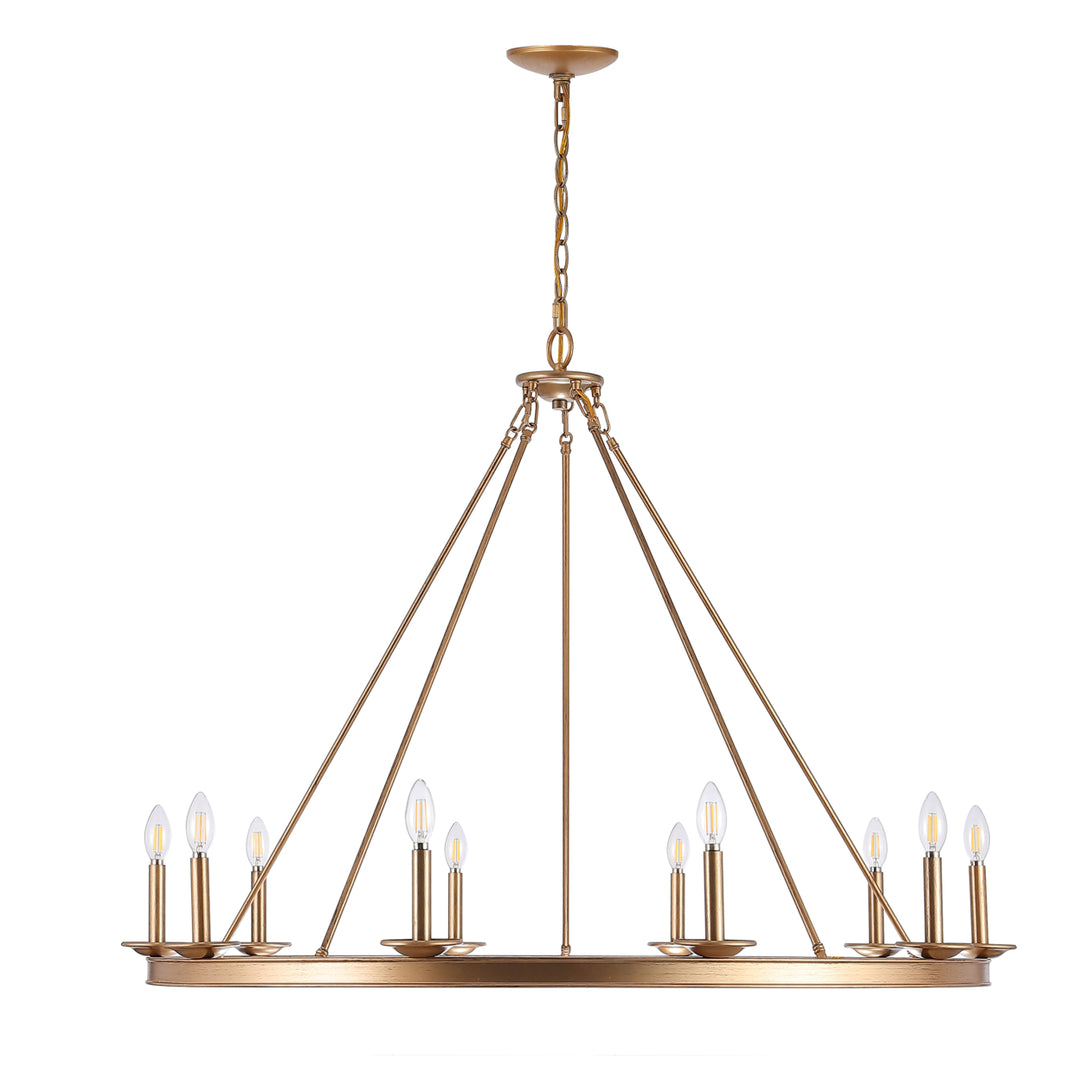 SAFAVIEH Telta 10 Light 46.5" Chandelier  Gold Image 2