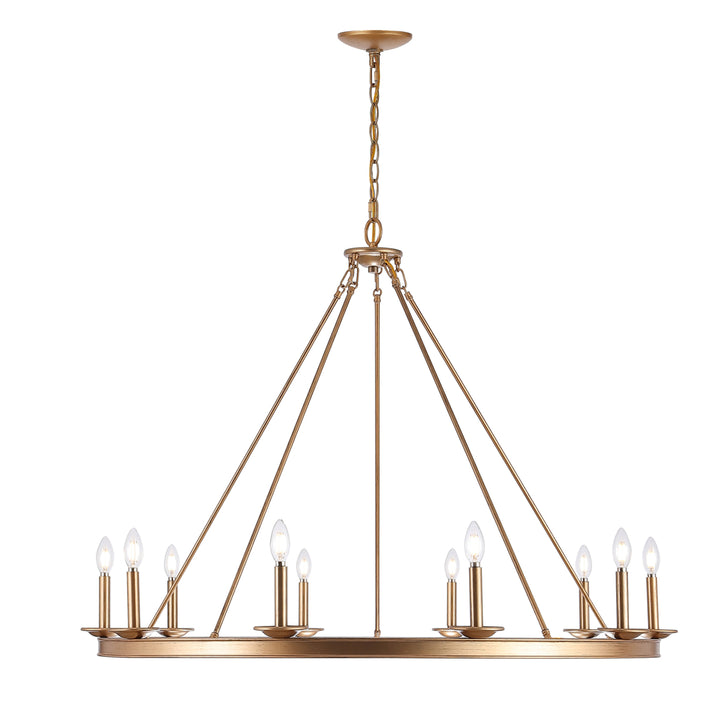 SAFAVIEH Telta 10 Light 46.5" Chandelier  Gold Image 3