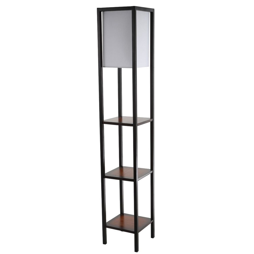 SAFAVIEH Rista Shelf Floor Lamp  Cherry / Black Image 2