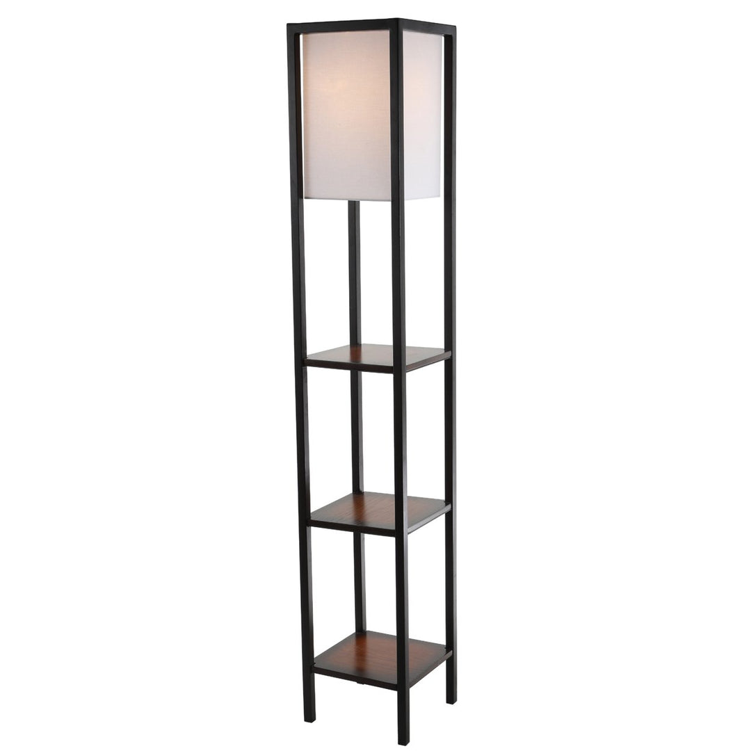 SAFAVIEH Rista Shelf Floor Lamp  Cherry / Black Image 3