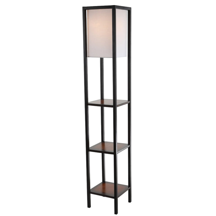 SAFAVIEH Rista Shelf Floor Lamp  Cherry / Black Image 3