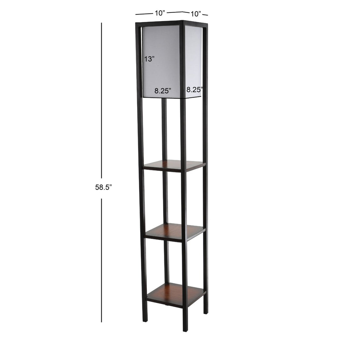 SAFAVIEH Rista Shelf Floor Lamp  Cherry / Black Image 4