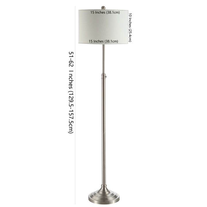 SAFAVIEH Leeland Floor Lamp  Brushed Nickle / - Image 4