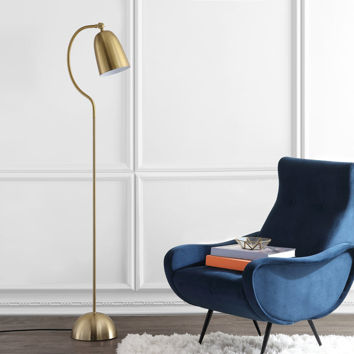 SAFAVIEH Zeid Floor Lamp  Brass Image 1