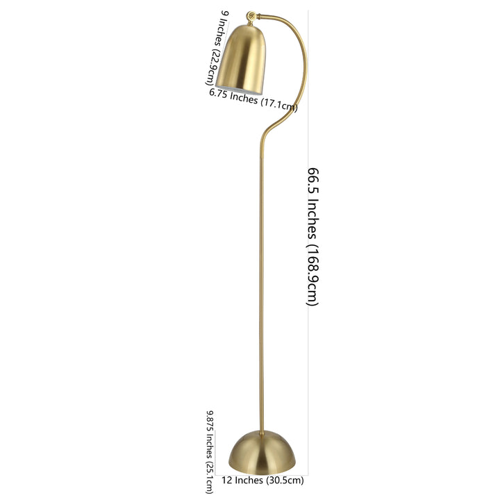 SAFAVIEH Zeid Floor Lamp  Brass Image 4