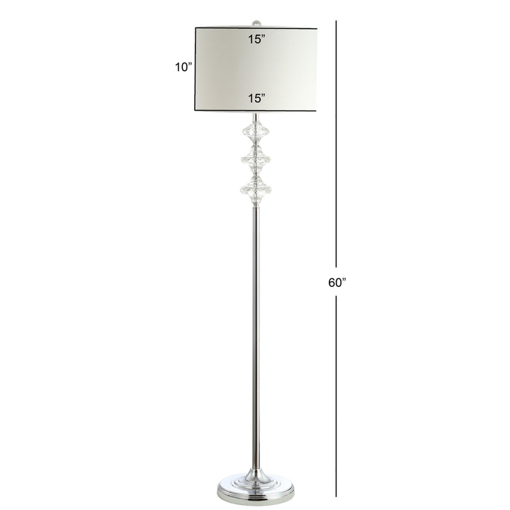 SAFAVIEH Lottie Floor Lamp  White / Chrome Image 4