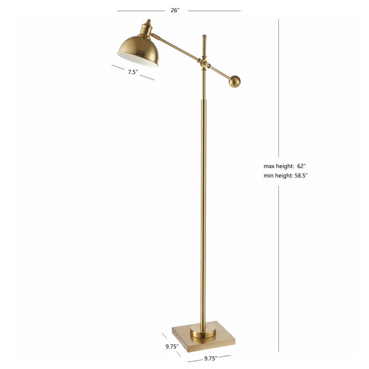 SAFAVIEH Dagen Floor Lamp  Brass Image 4