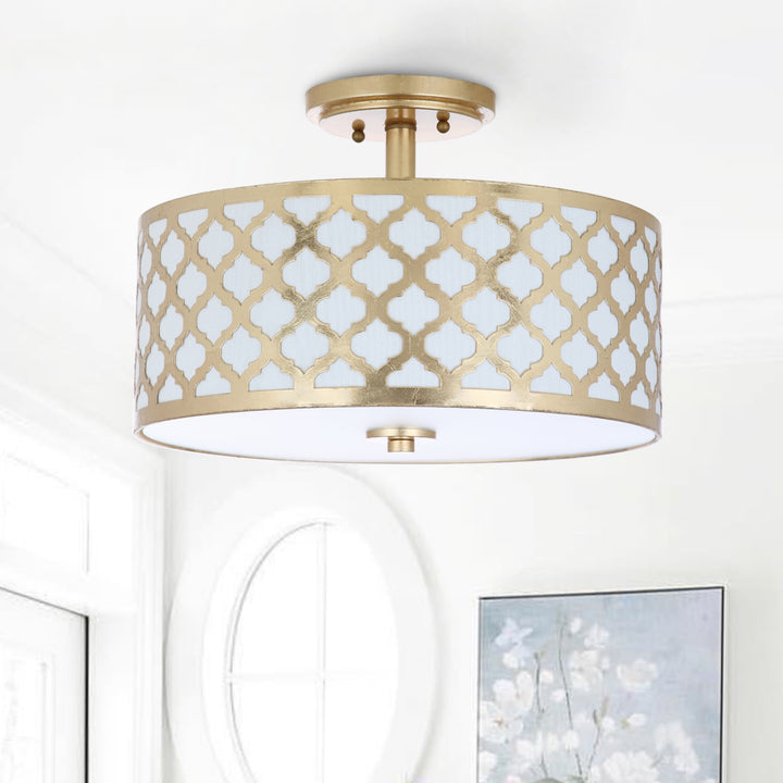 SAFAVIEH Kora Flush Mount Gold Image 6