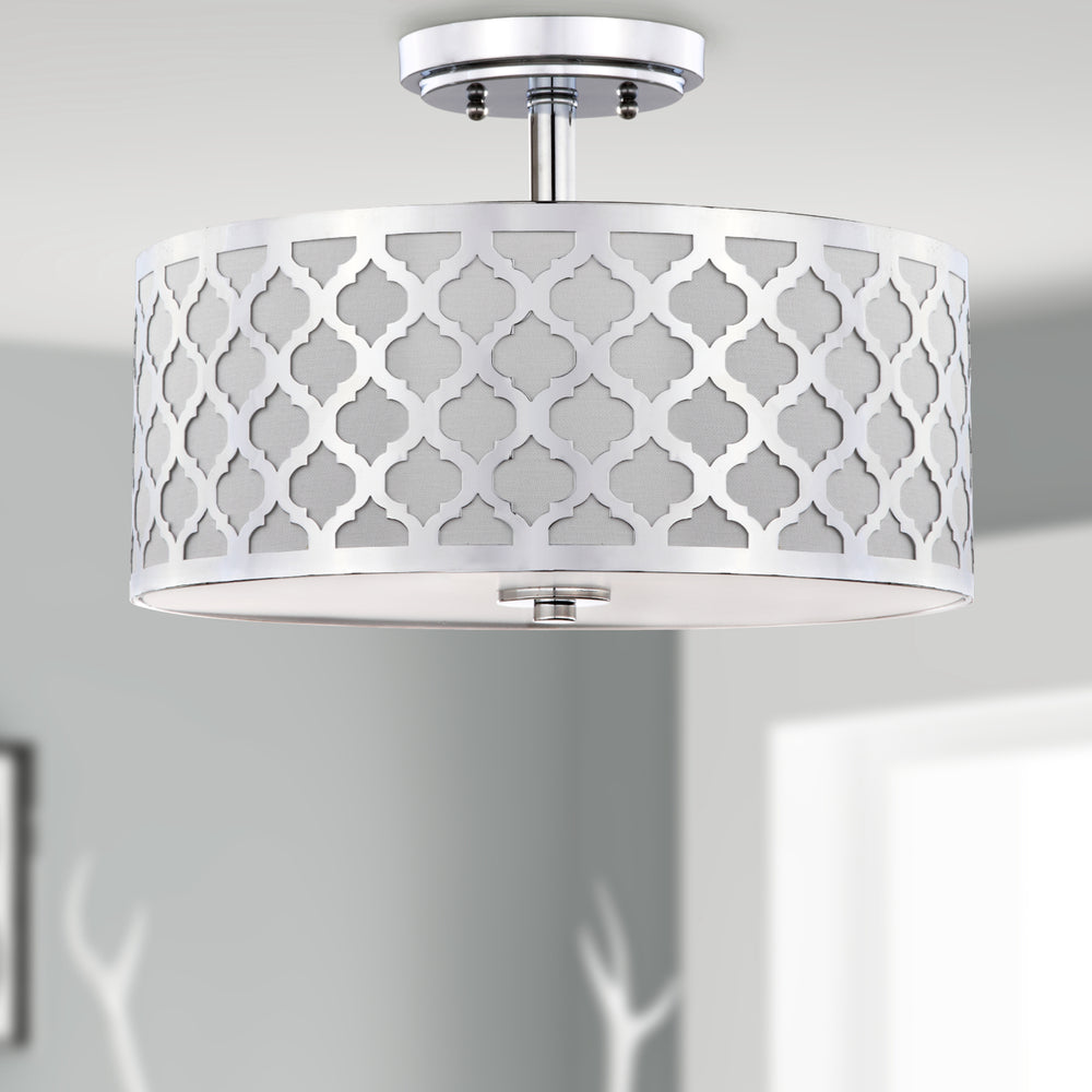 SAFAVIEH Kora Flush Mount  Chrome Image 2