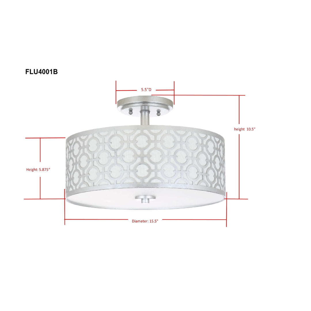 SAFAVIEH Vera Flush Mount Silver Image 5