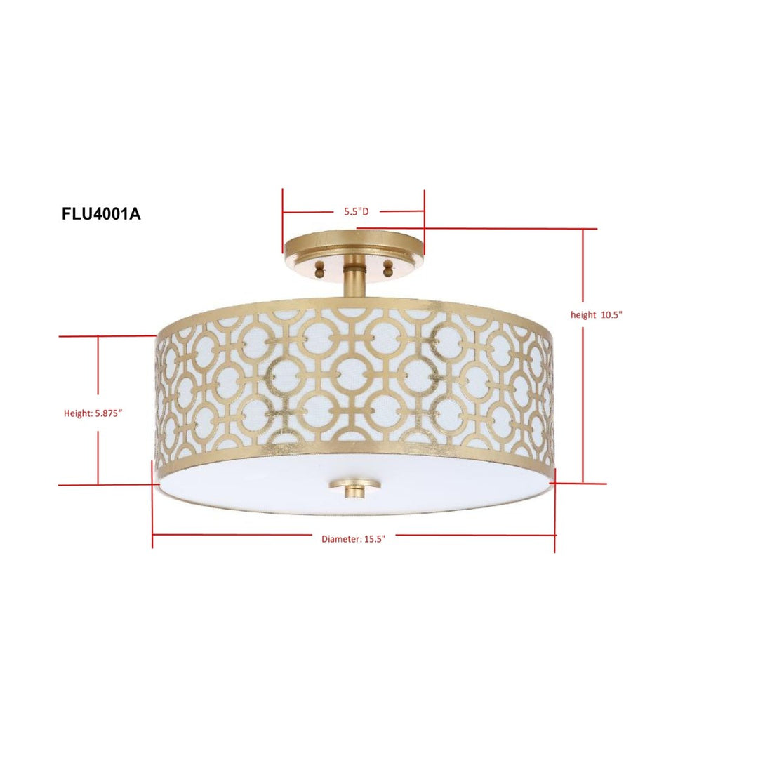 SAFAVIEH Vera Flush Mount Gold Image 5