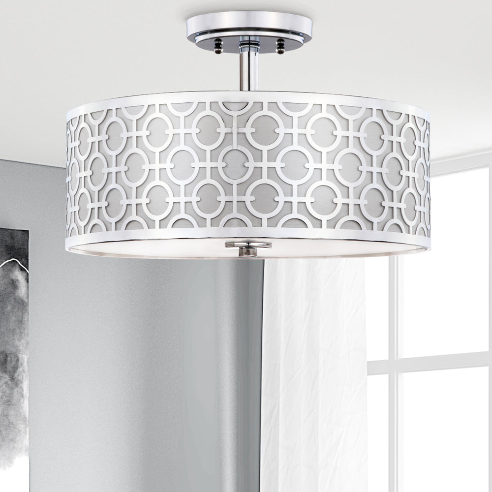 SAFAVIEH Vera Flush Mount  Chrome Image 2