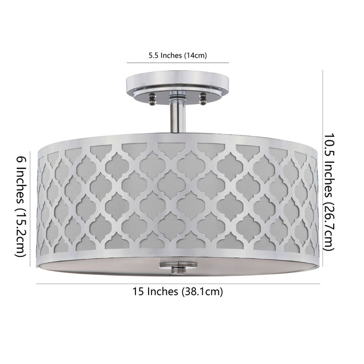 SAFAVIEH Kora Flush Mount Chrome Image 5