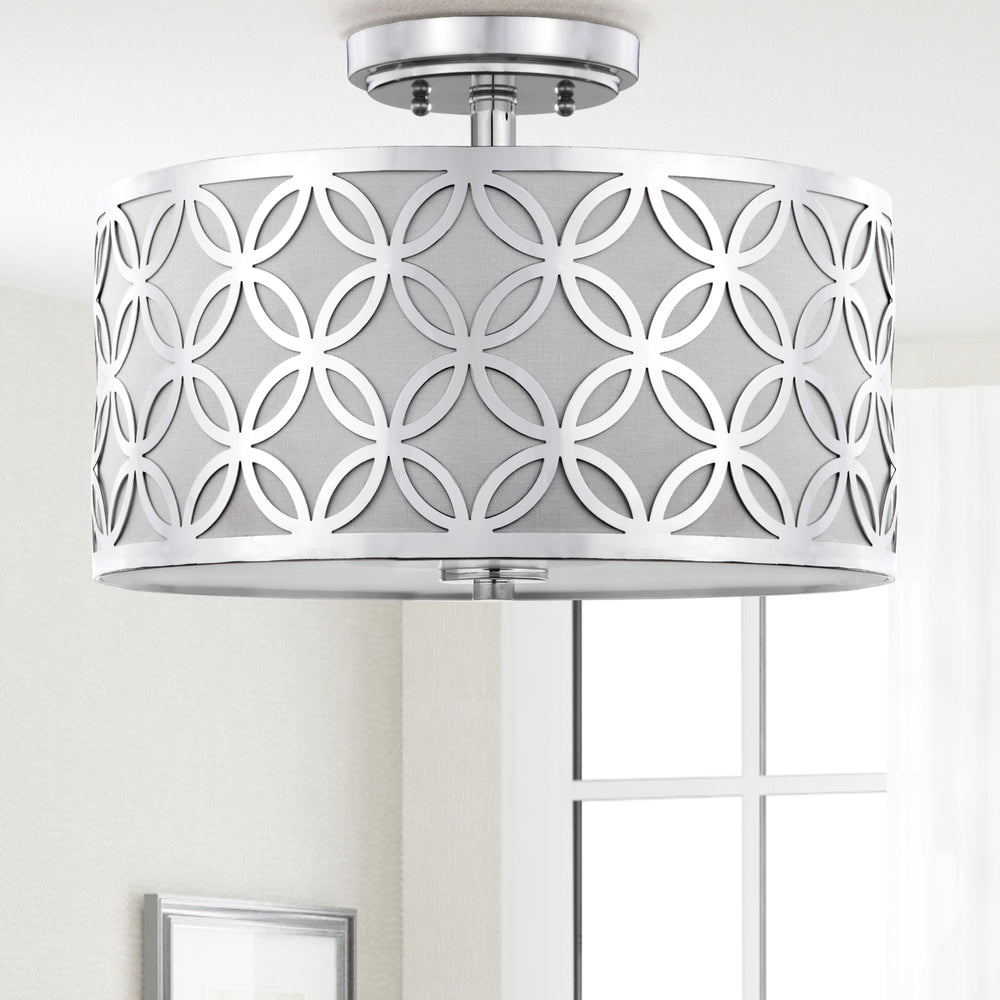 SAFAVIEH Cecily Flush Mount Chrome Image 2