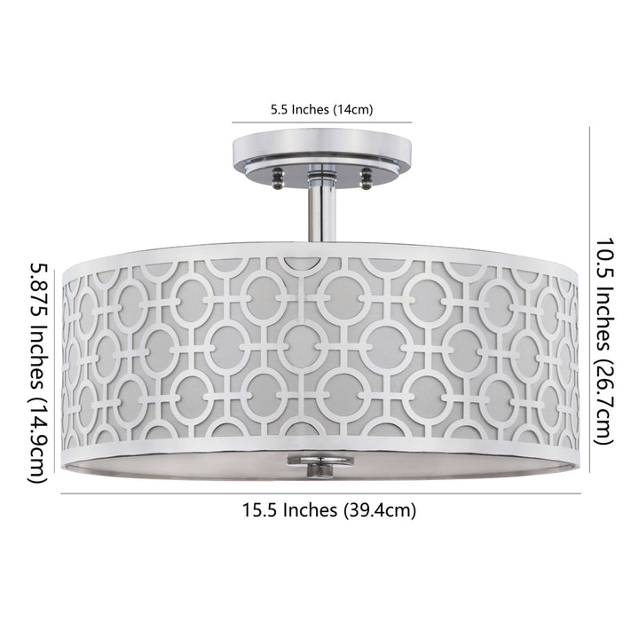 SAFAVIEH Vera Flush Mount Chrome Image 5