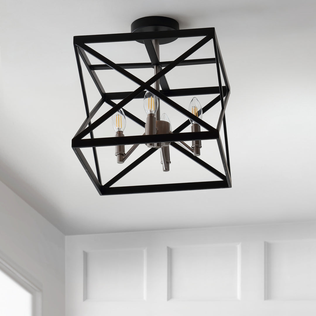 SAFAVIEH Matias Flush Mount Black Image 1