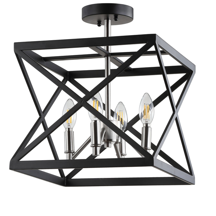 SAFAVIEH Matias Flush Mount Black Image 2