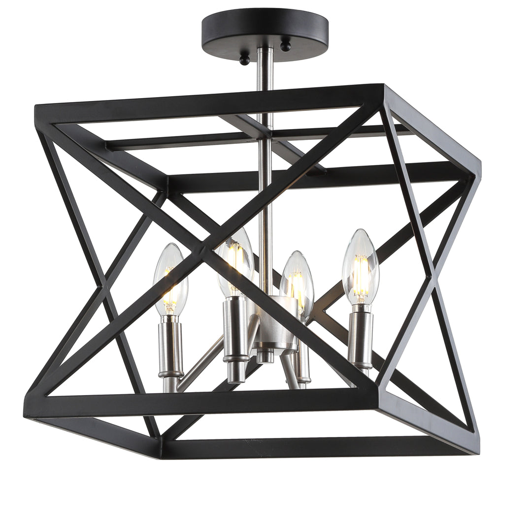 SAFAVIEH Matias Flush Mount Black Image 3