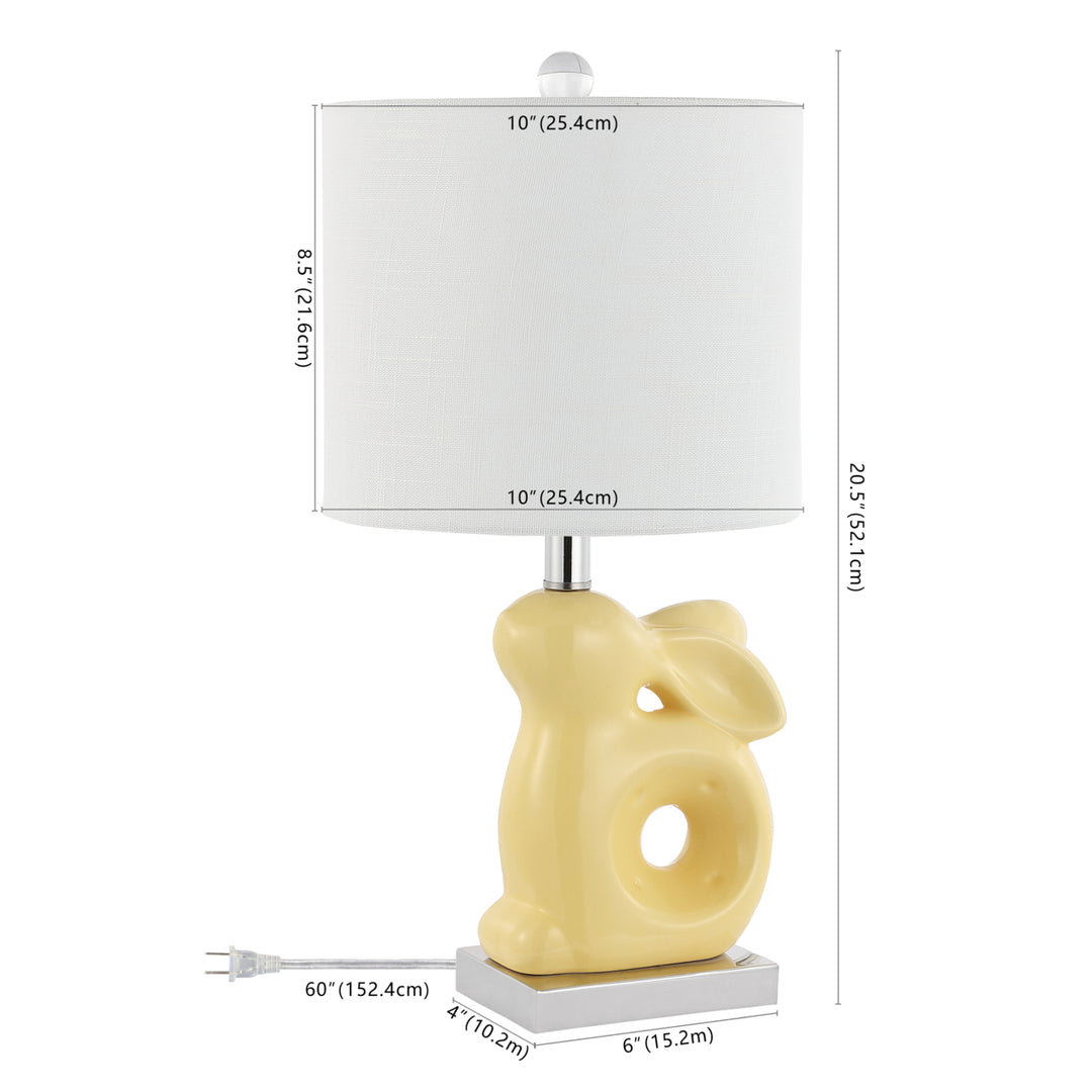 SAFAVIEH Ruby Rabbit Lamp  Yellow Image 4