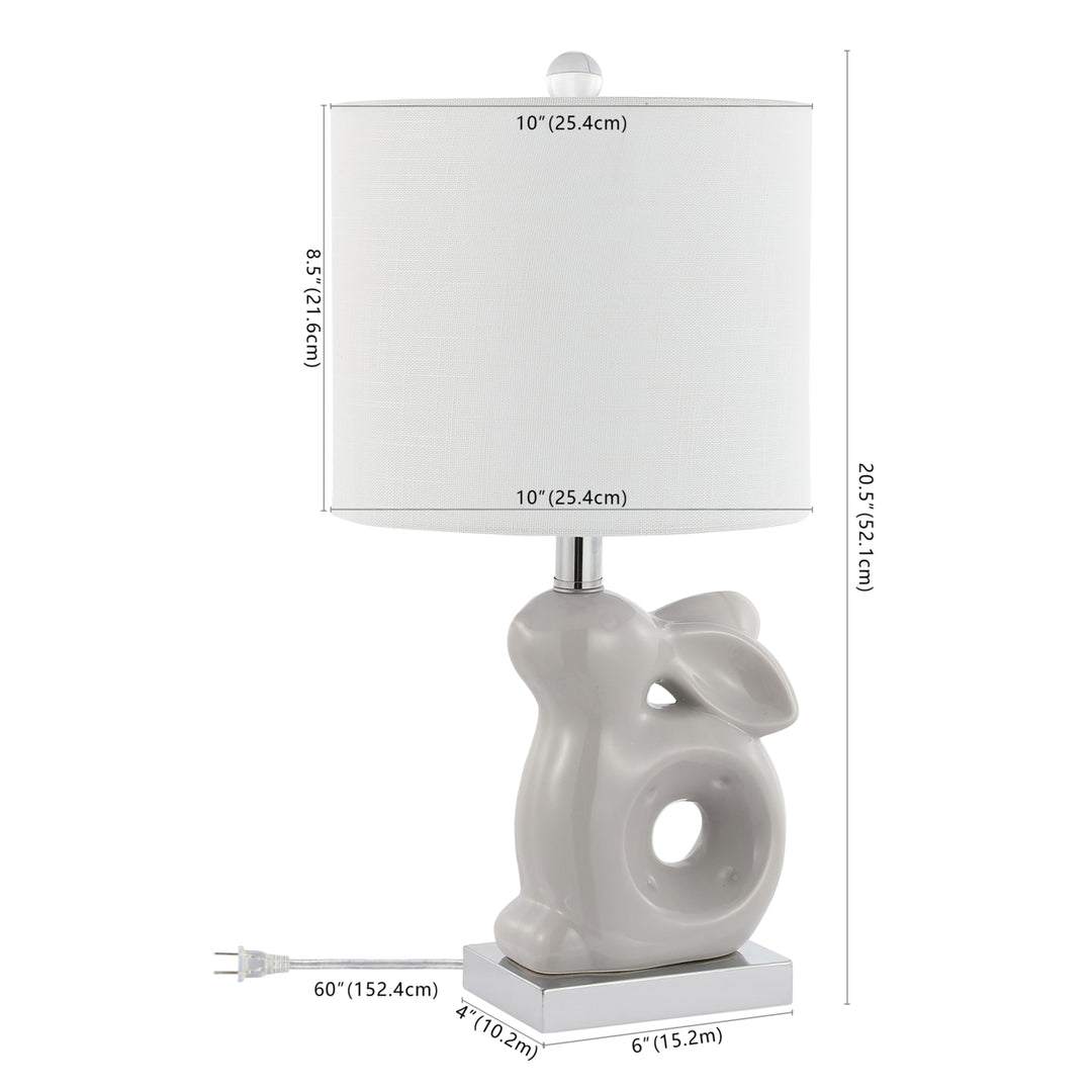 SAFAVIEH Ruby Rabbit Lamp  Grey Image 4