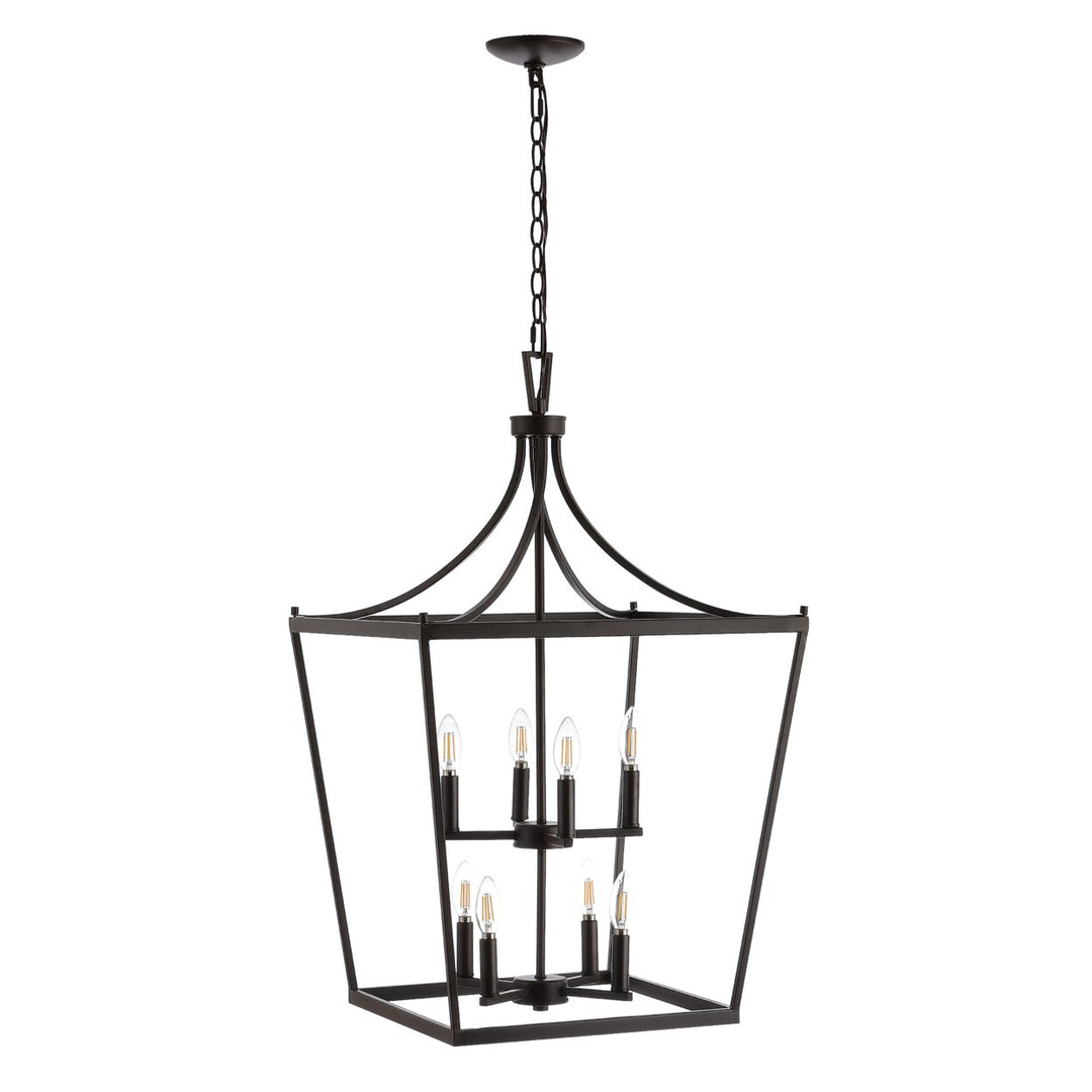 SAFAVIEH Pernille 3 Light 24 Inch Pendant  Black Image 2