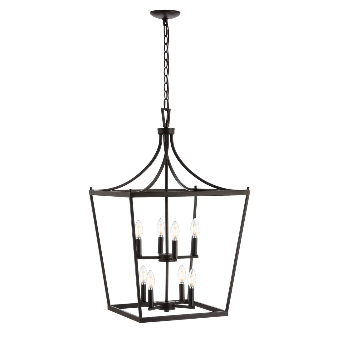 SAFAVIEH Pernille 3 Light 24 Inch Pendant  Black Image 3