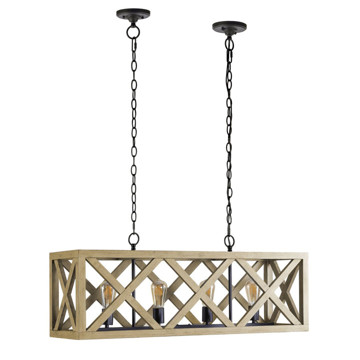 SAFAVIEH Cason 4 Light 15.75 Inch Pendant  Brass Image 2