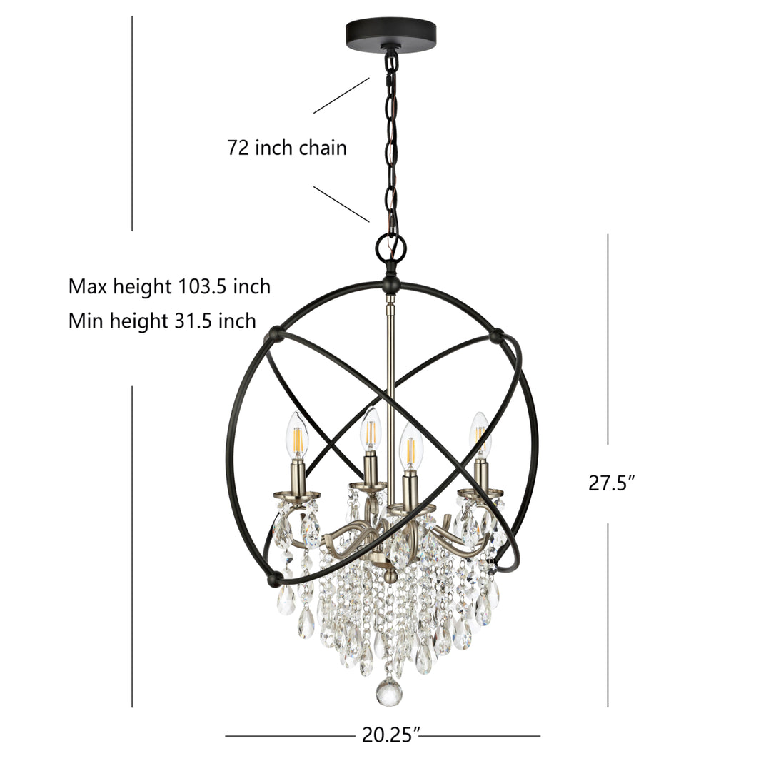 SAFAVIEH Colby 5 Light 16.75 Inch Pendant  Brass Image 4