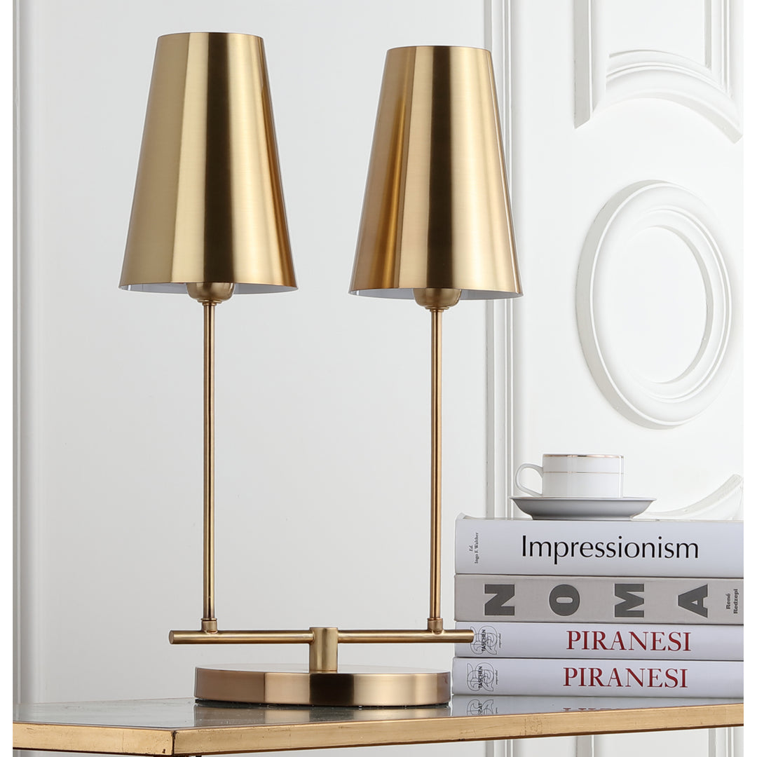 SAFAVIEH Hensley Table Lamp  Gold / Clear Image 2