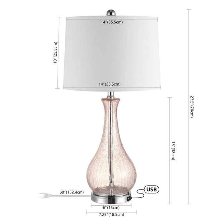 SAFAVIEH Gibson Table Lamp  White / Gold Image 4