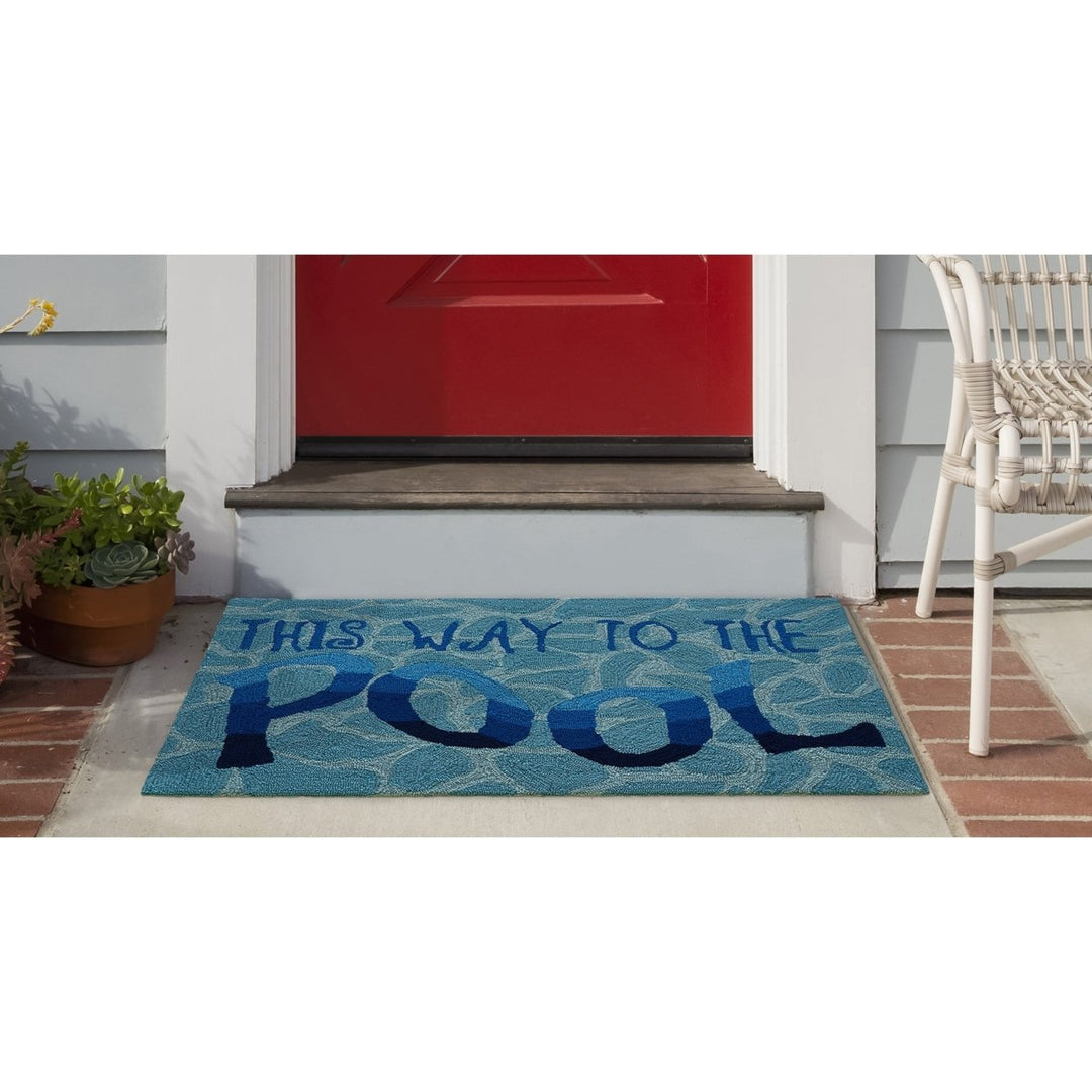 Liora Manne Frontporch This Way To The Pool Indoor Outdoor Area Rug Water Image 3